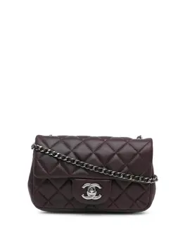 CHANEL Pre-Owned: Фиолетовая сумка через плечо 