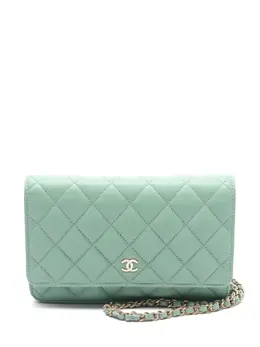 CHANEL Pre-Owned: Зелёный кошелёк 