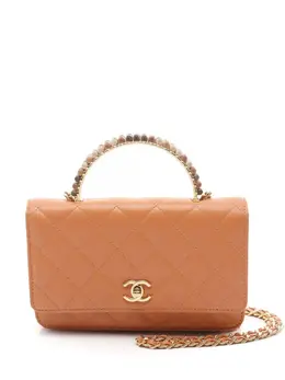 CHANEL Pre-Owned: Оранжевая сумка 