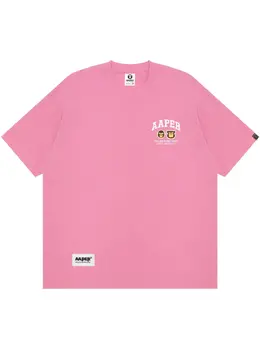AAPE BY *A BATHING APE®: Розовая футболка 