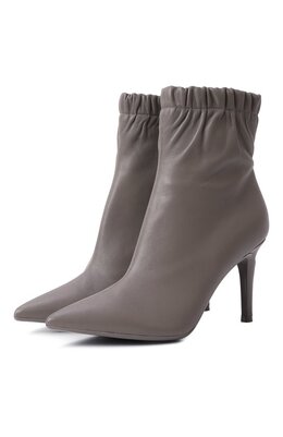 Gianvito Rossi: Серые ботинки 