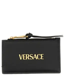 Versace: Чёрный картхолдер 