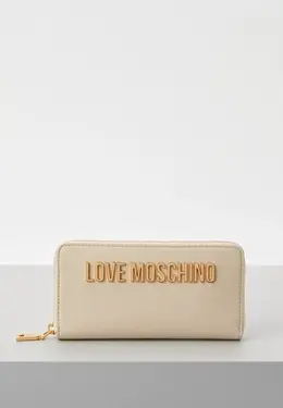 Love Moschino: Бежевый кошелёк 