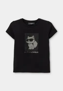 Karl Lagerfeld Kids: Чёрная футболка 