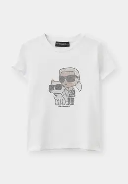 Karl Lagerfeld Kids: Белая футболка 