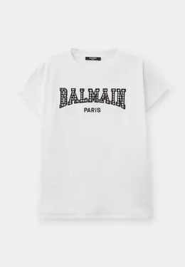 Balmain: Белая футболка 