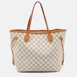 Louis Vuitton: Белая сумка  Neverfull MM