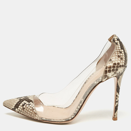 Gianvito Rossi: Бежевые туфли  Plexi