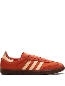 adidas: Оранжевые кроссовки  Samba