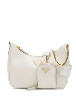 Prada Pre-Owned: Серебристая сумка 