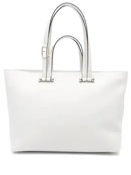 Furla: Бежевая сумка-шоппер 