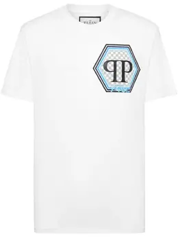 Philipp Plein: Белая футболка  Hexagon