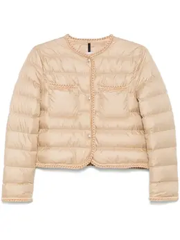 Moncler: Бежевая куртка 