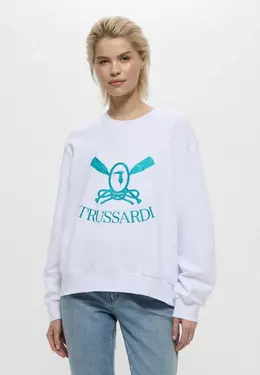 Trussardi: Белый свитшот 