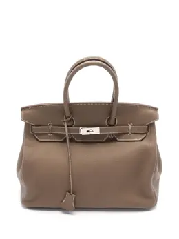 Hermès Pre-Owned: Коричневая сумка-шоппер 
