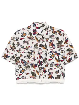 sacai: Рубашка с растительным принтом 