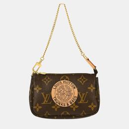 Louis Vuitton: Бежевая сумка  Pochette Accessoires