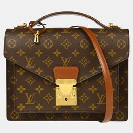 Louis Vuitton: Коричневая сумка 