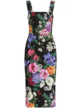 Dolce & Gabbana: Платье с растительным принтом 