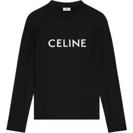 CELINE: Чёрная футболка 