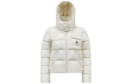 Moncler: Белый пуховик 