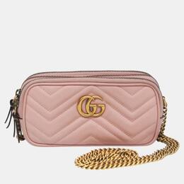 Gucci: Светлая сумка  GG Marmont