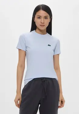 Lacoste: Голубая футболка 