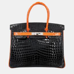 Hermes: Оранжевая сумка  Birkin 30