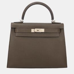 Hermes: Коричневая сумка  Kelly 28