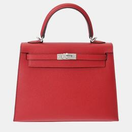 Hermes: Красная сумка  Kelly 25