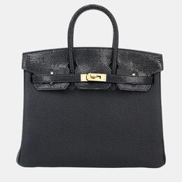 Hermes: Чёрная сумка  Birkin 25