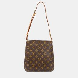 Louis Vuitton: Коричневая сумка  Musette