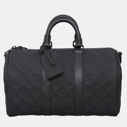 Louis Vuitton: Чёрная сумка  Keepall