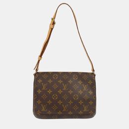 Louis Vuitton: Коричневая сумка  Musette