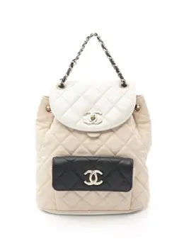 CHANEL Pre-Owned: Светлый рюкзак 