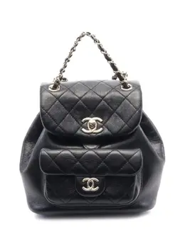 CHANEL Pre-Owned: Чёрный рюкзак 