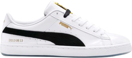 PUMA: Белые кроссовки  Basket