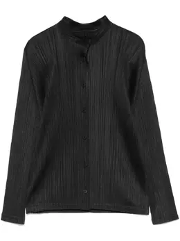 Pleats Please Issey Miyake: Чёрная рубашка 
