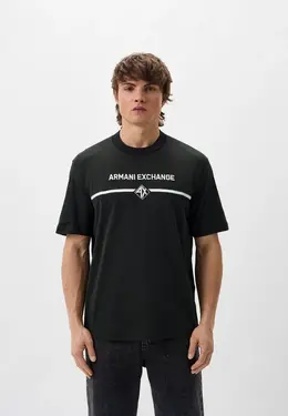 Armani Exchange: Футболка цвета хаки 