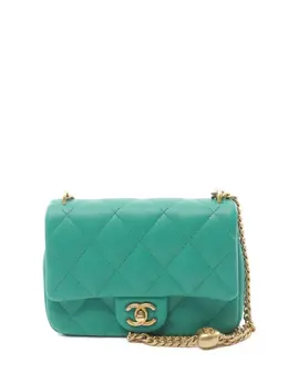 CHANEL Pre-Owned: Зелёная сумка 