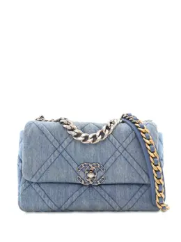 CHANEL Pre-Owned: Голубая сумка 