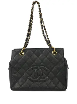 CHANEL Pre-Owned: Чёрная сумка-шоппер 