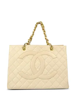 CHANEL Pre-Owned: Белая сумка-шоппер 