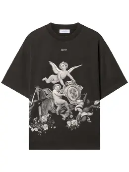 Off-White: Чёрная футболка 