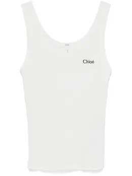 Chloé: Белая майка 
