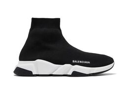 Balenciaga: Чёрные кроссовки  Speed