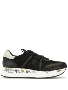 Premiata: Чёрные кроссовки  Conny