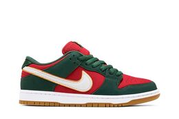 Nike: Зелёные кроссовки  Dunk Low Premium SB