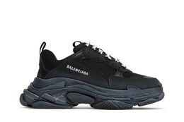 Balenciaga: Чёрные кроссовки  Triple S