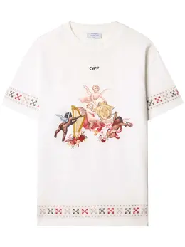 Off-White: Белая футболка 
